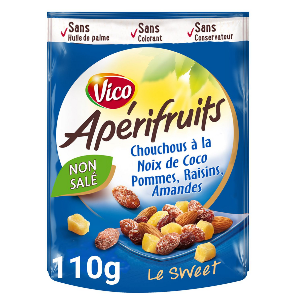 Sweet mix vico aperitifs, mixture of seeds and dried fruits 110g - H61