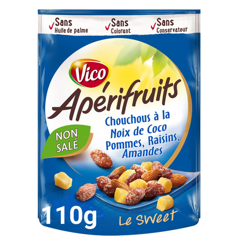 Sweet mix vico aperitifs, mixture of seeds and dried fruits 110g - H61