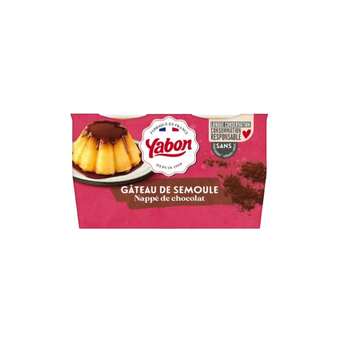 YABON Semolina cake with chocolate topping 4x125g -M33