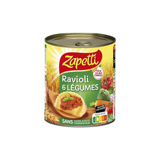 ZAPETTI Ravioli 6 légumes au blé complet plat cuisiné 800g -I92