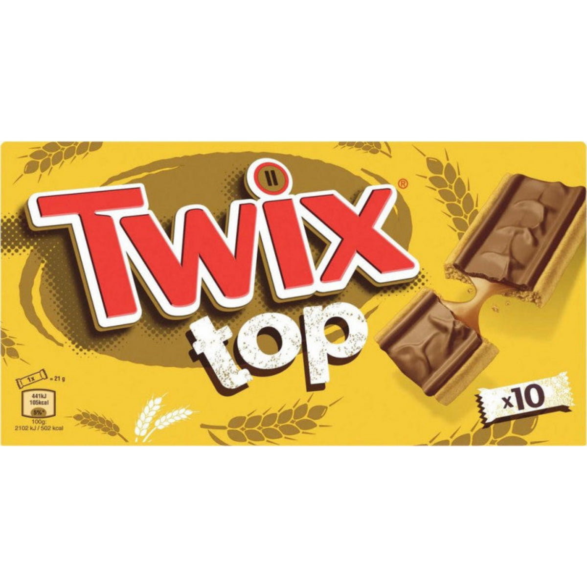 Twix top milk chocolate cookies and caramel x10 210g -a62