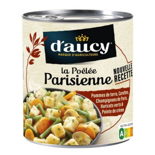 Notre poêlée parisienne est composée de légumes cultivés en plein champ en France, récoltés en saison et à bonne maturité. Un mélange de légumes assaisonné avec une pointe de crème pour plus de gourmandise !