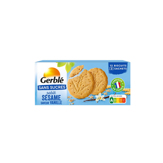 GERBLÉ Biscuit Sésame Vanille Sans Sucres 132g -D82