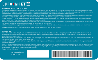 EURO MRKT CarteCadeau à partir de 50$
