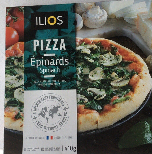 Ilios pizza épinards 410g