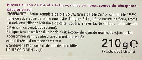 GERBLE Biscuits figue et son 210g  - A44/30