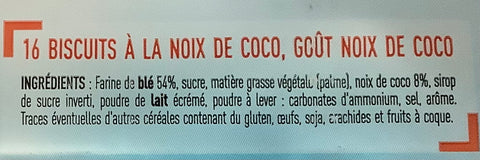 Netto sablés nappés noix de coco 195g  -A92