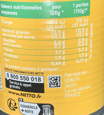 NETTO Haricots beurres très fins 220g -I30