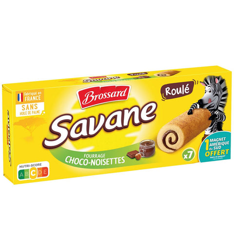 BROSSARD Savane roulo chocolat-noisettes x7 175g DLUO 01/01/24 - A41