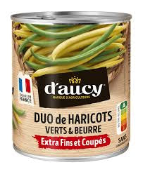 DAUCY Extra Fine Buttered Green Beans 1/2 Pne 220g -I20
