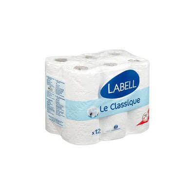 LABELL papier toilette blanc moelleux 3 épaisseurs  x12