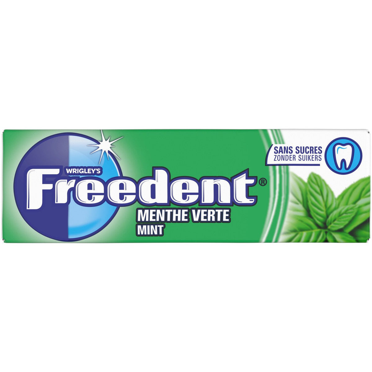FREEDENT Chewing-gum sans sucres menthe verte* 14g -B12