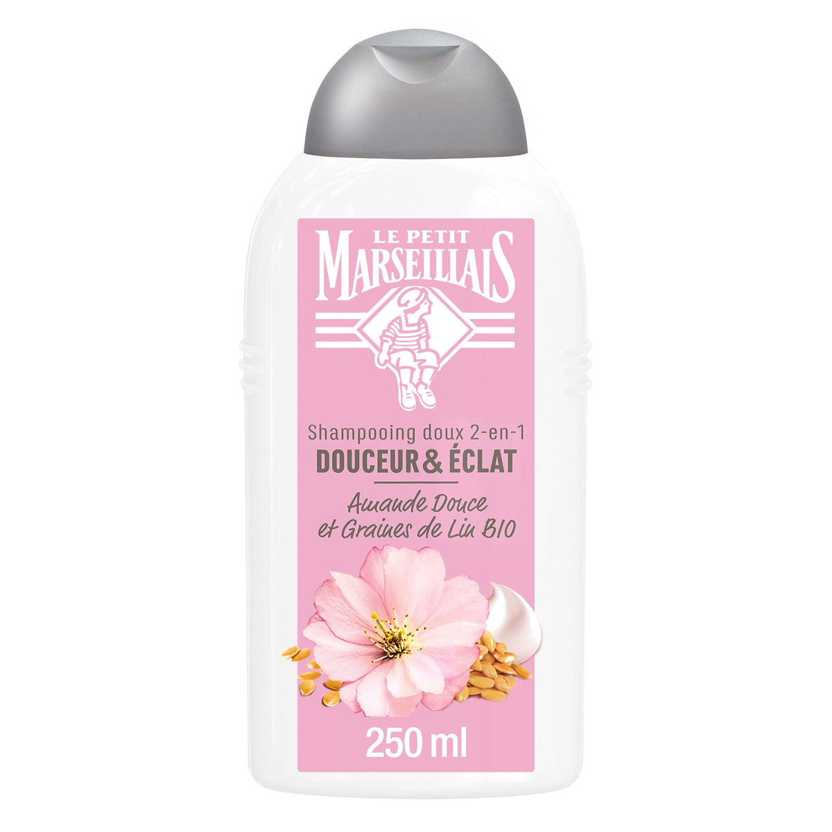 LE PETIT MARSELLAIS Shampooing douceur et eclat amande douce / graine de lin BIO 250ml -J120