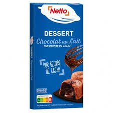 NETTO Tablette dessert chocolat au lait 250g  B21