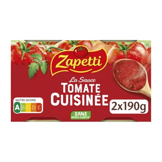 Zapetti sauce tomate  lot de 2(2x190g)  -H104