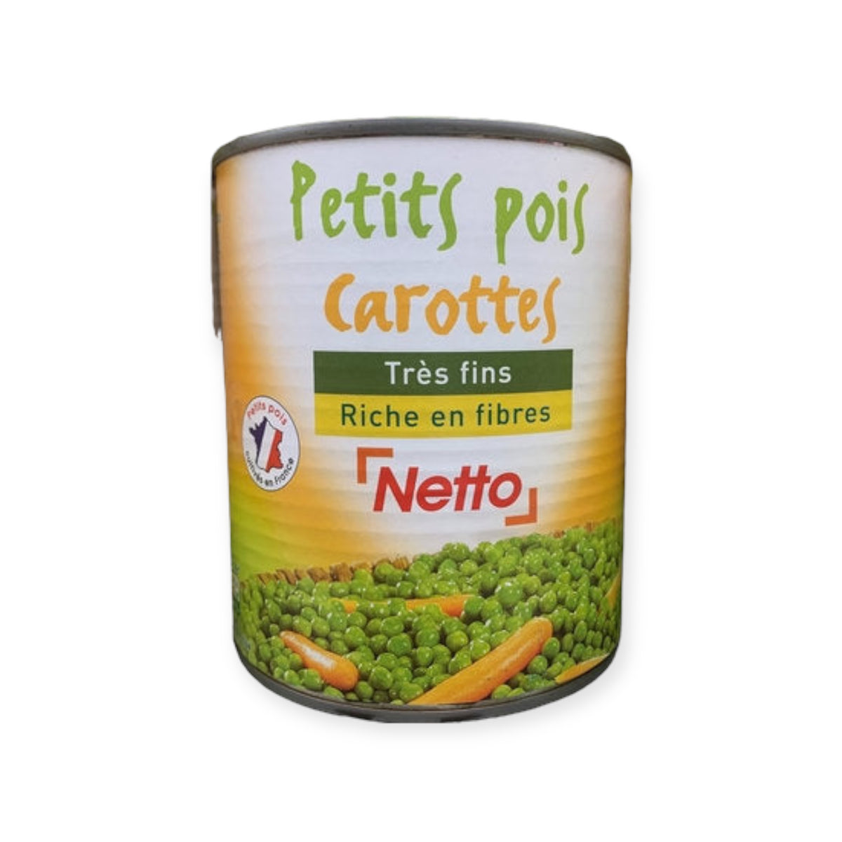Netto peas and carrots rich in very fine fiber