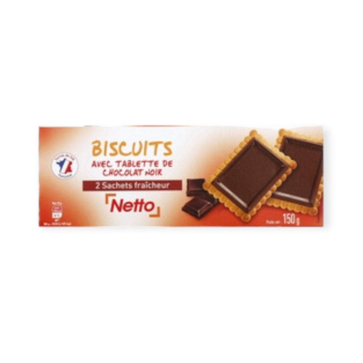 NETTO Petit écolier chocolat noir 150g DLUO 03/24 - A93