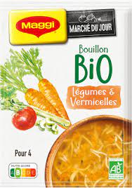 MAGGI Soupe deshydratée légumes & vermicelles Bio 60g DLUO 30/06/2024 -G42