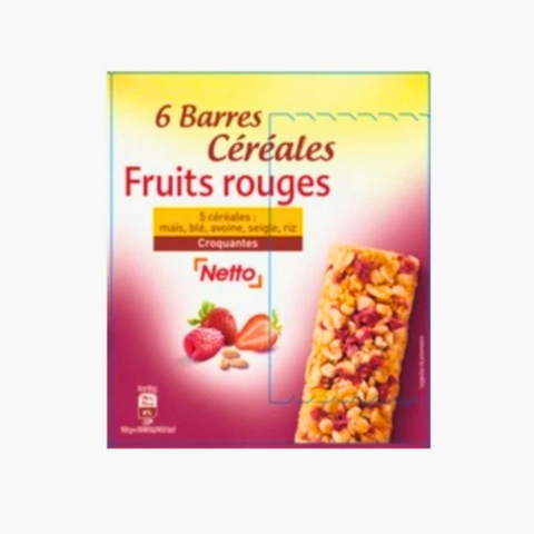 NETTO Barres fruits rouges 108 g   -D91