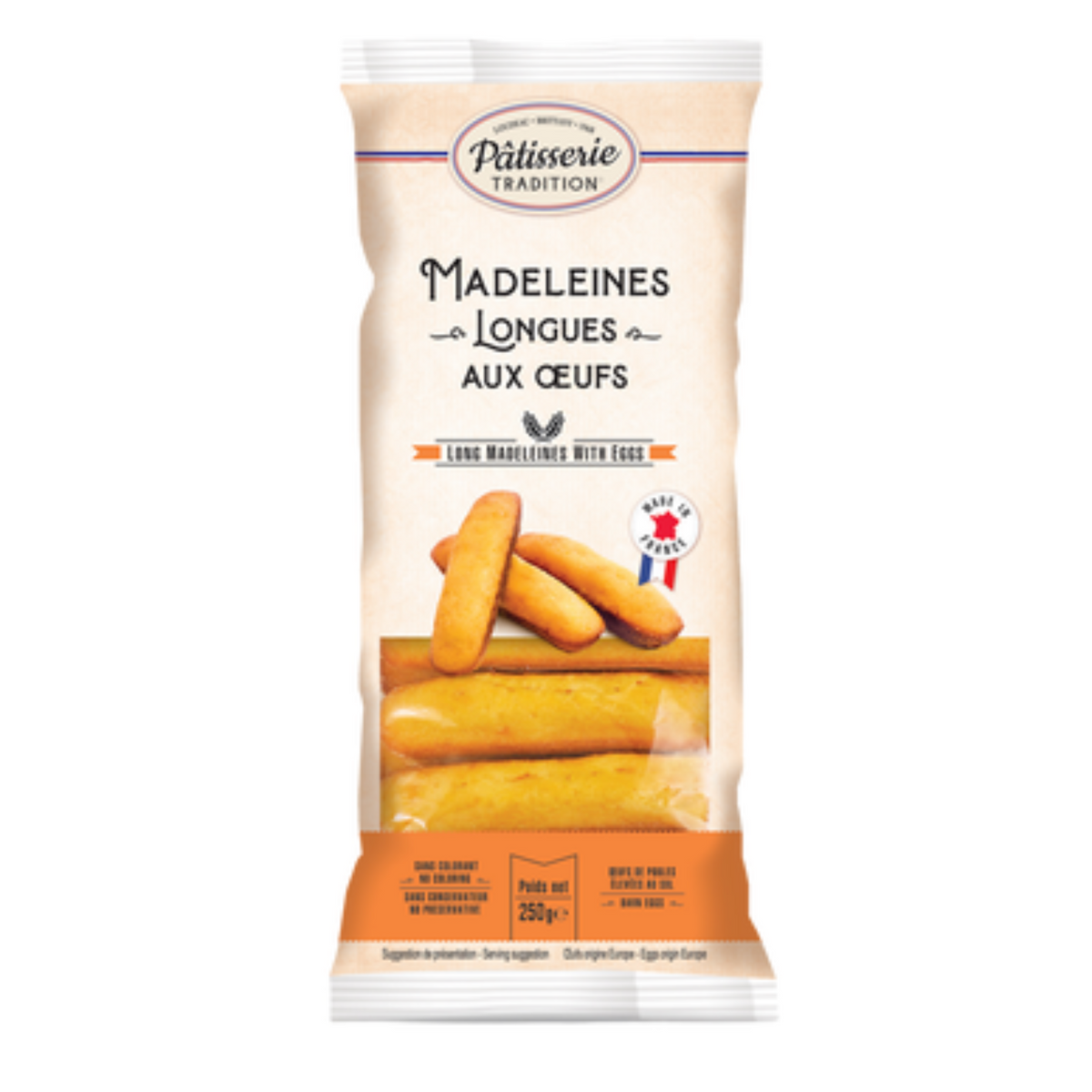 PATISSERIE TRADITION Madeleines longues aux oeufs 250g — Épicerie française Montréal | Euro-Market