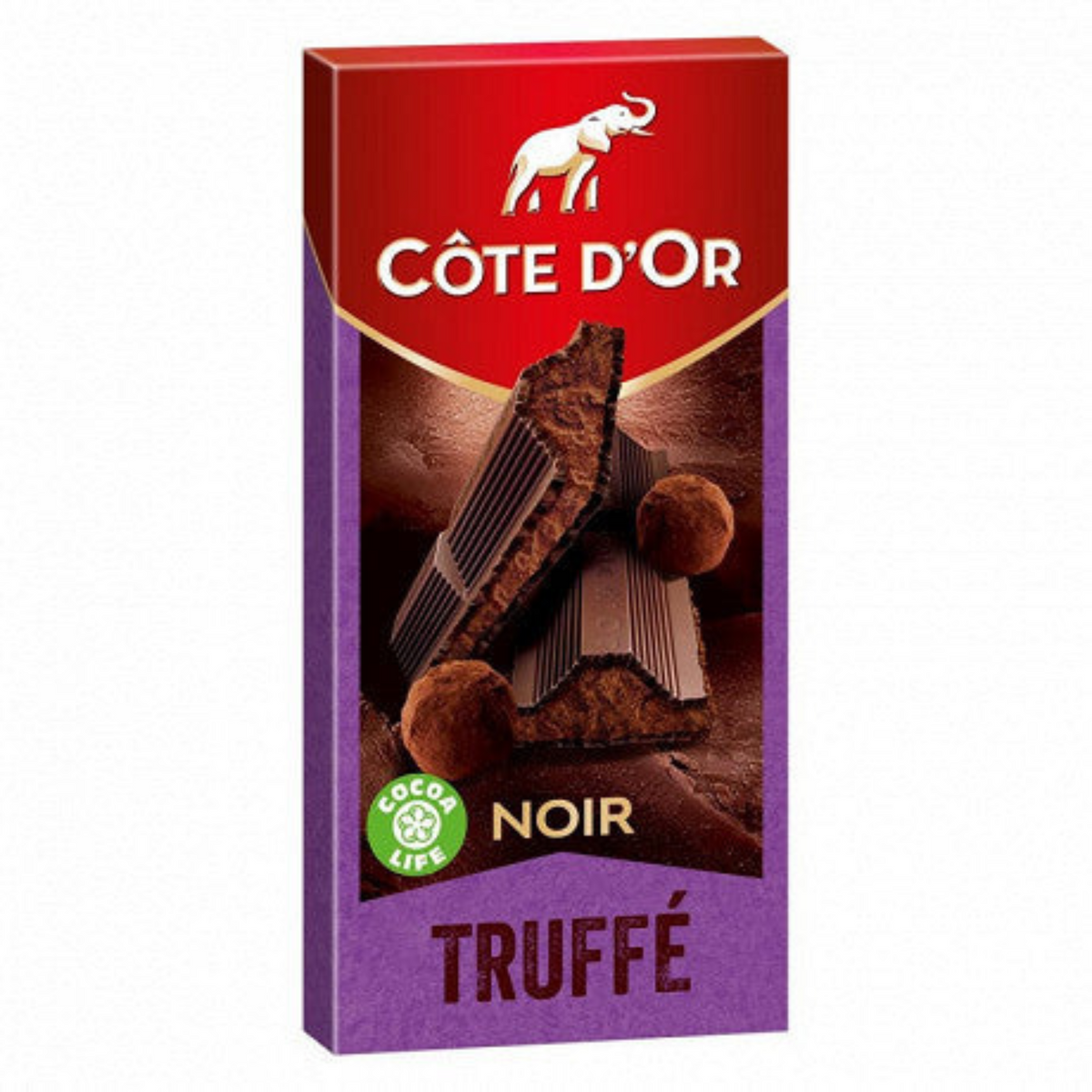 Côte d’Or Truffé Noir : Savourez le croquant d’un enrobage chocolat noir Côte d’Or et succombez au fondant d’un délicieux truffé fantaisie.