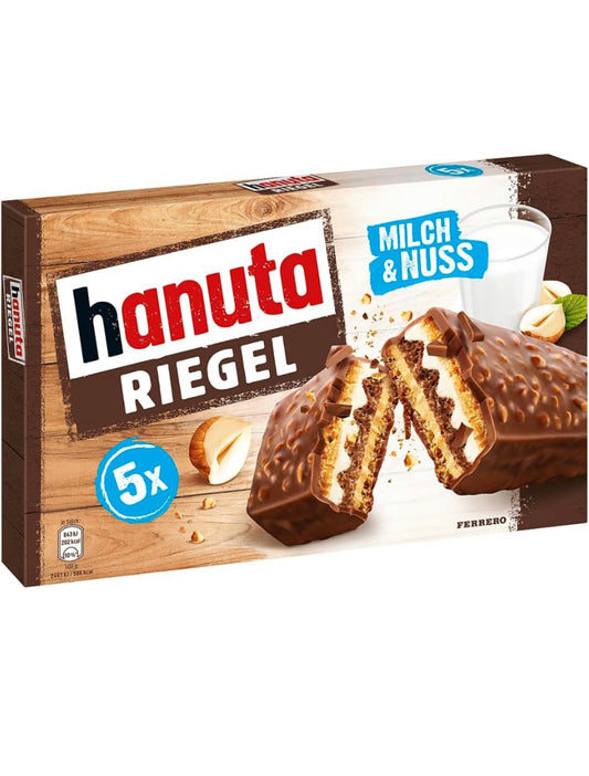 FERRERO Hanuta Milch & Nuss Riegel T5 172g -B32