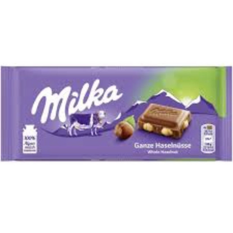 Milka Whole Hazelnuts 100G -B83