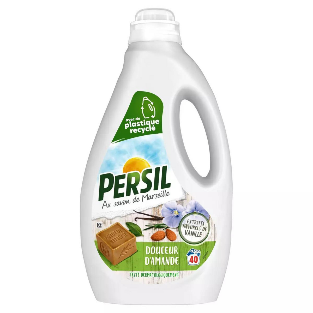 PERSIL Lessive liquide douceur d'amande au savon de Marseille 40 dosages 1.8L -K52