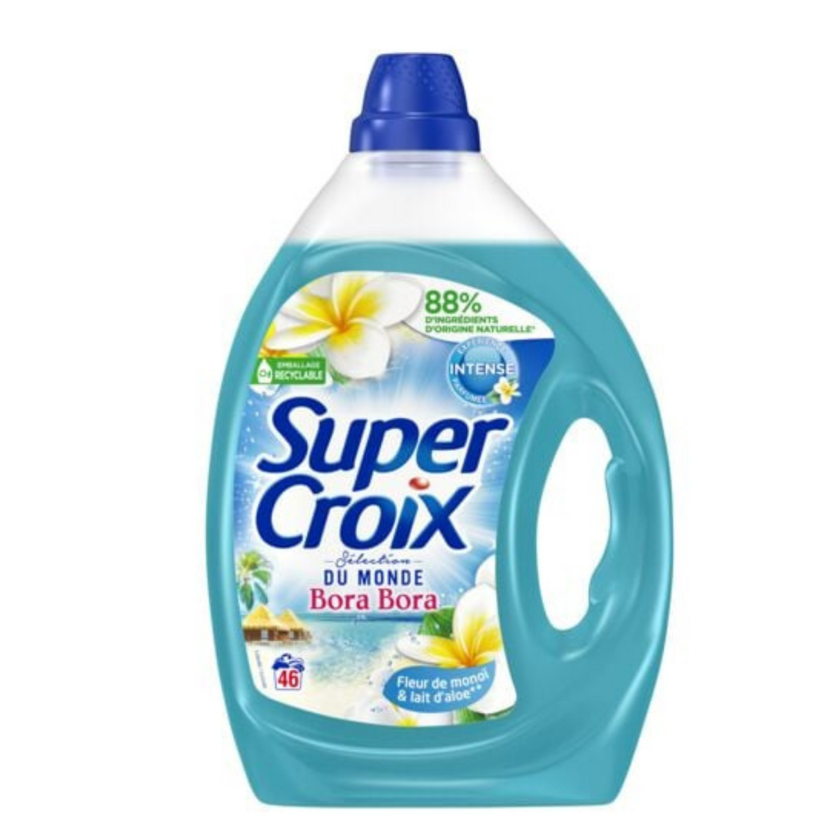 Vivez une expérience sensorielle unique avec Super Croix. En plus de vous assurer une propreté impeccable dès 20°C, la lessive parfumée Super Croix, composée à 88% d'ingrédients d'origine naturelle*, offre à votre linge un parfum d'évasion intense