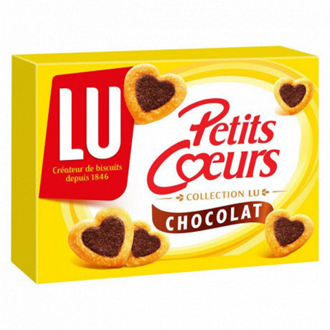 Petits Cœurs Chocolat de LU, des biscuits feuilletés, avec un savoureux cœur au chocolat  Ingrédients et allergènes