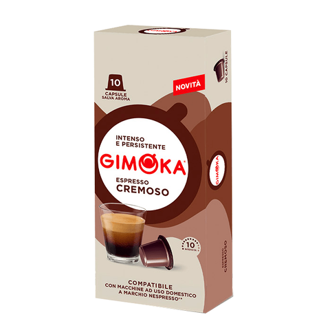 Gimoka cremoso café Capsules aluminium espresso forte type nespresso x10 52g.  -F122