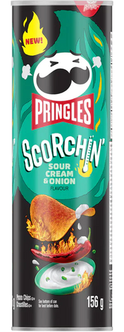 PRINGLES Scorchin' Sour Cream & Onion Chips 158g - H41