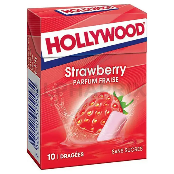 Hollywood chewing-gum fraise  28g B22