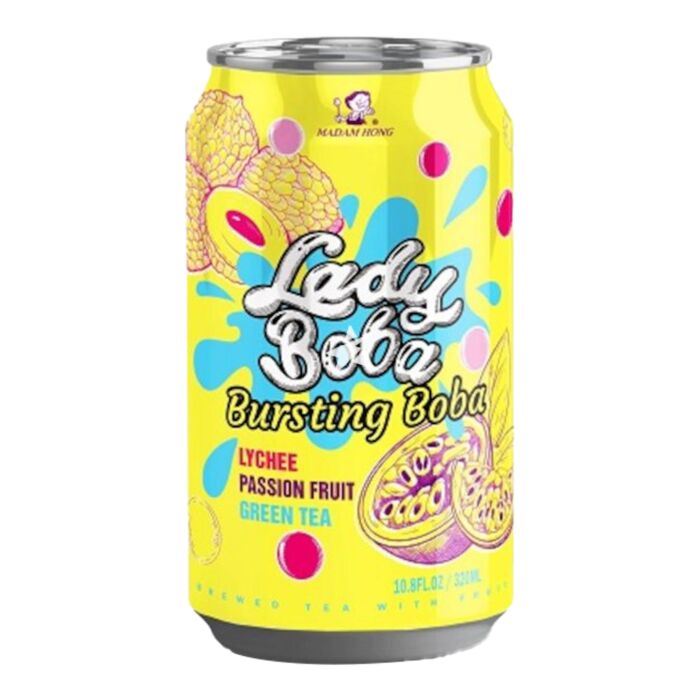 Lady Boba Lychee fruit passion Bubble tea  32cl -D61