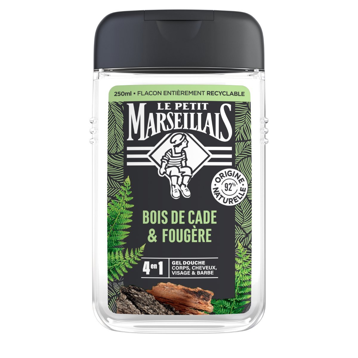 LE PETIT MARSEILLAIS 4-in-1 Refreshing Shower Gel Cade Wood &amp; Fern 250ml -J132