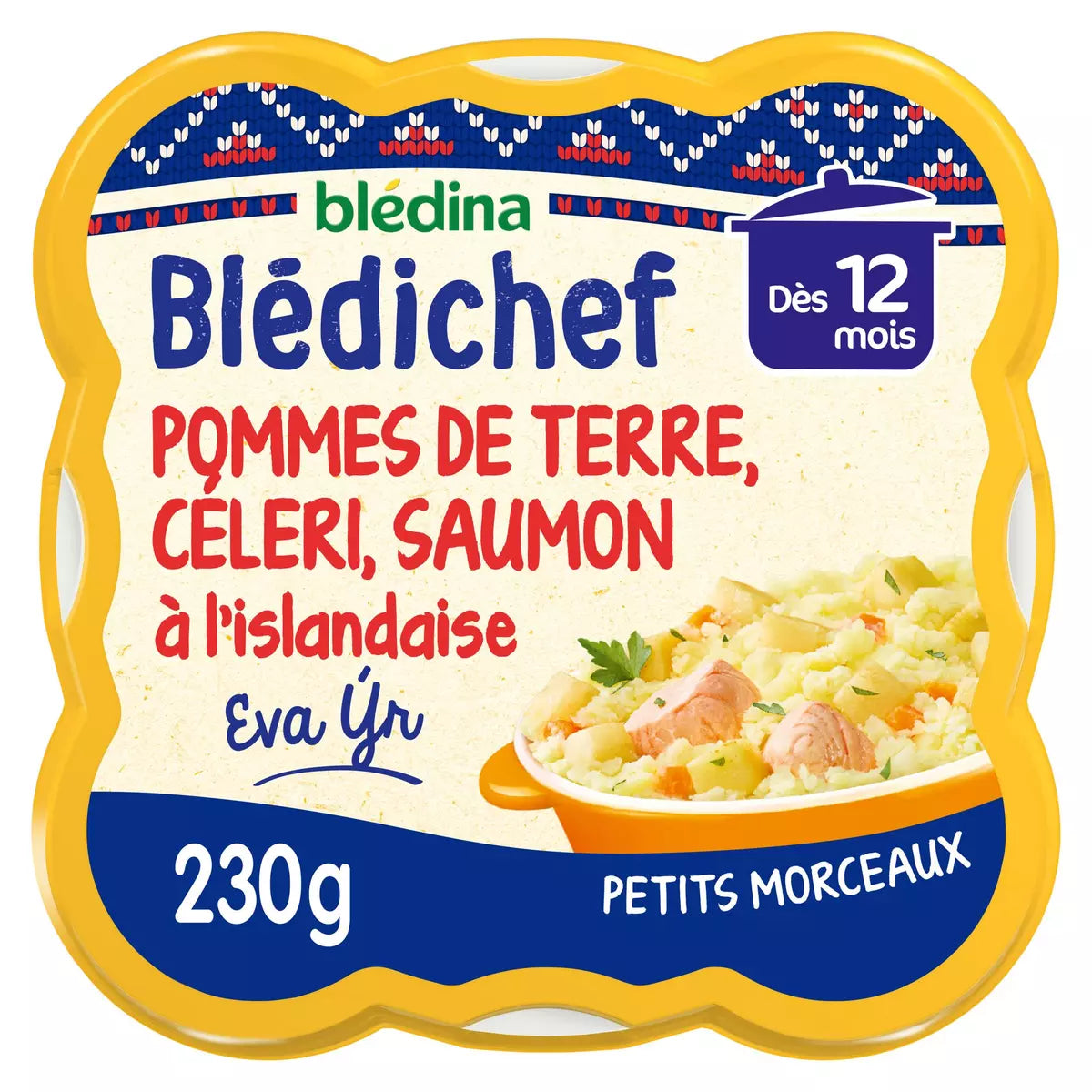 BLEDINA Blédichef Assiette de pommes de terre céleri saumon à l'islandaise dès 12 mois 230g -D23