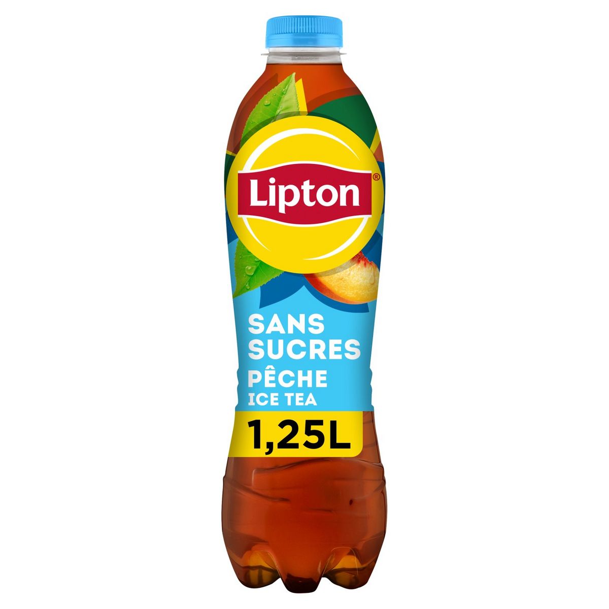 LIPTON Boisson au thé saveur pêche sans sucres 1.25L DLUO 21/04/2024  -E13