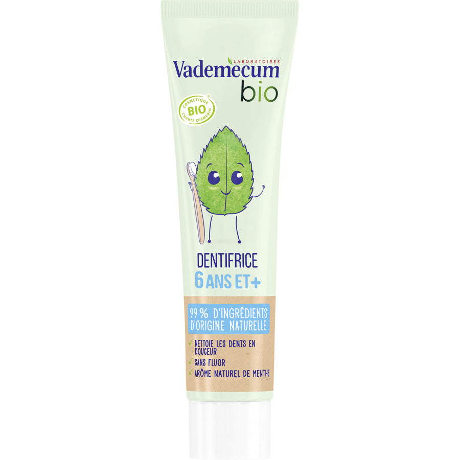 VADEMECUM Dentifrice bio enfant dès 6 ans à la menth 50ml -J62