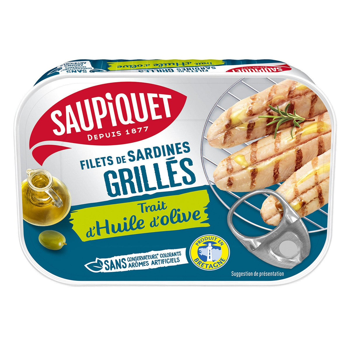 SAUPIQUET Filets de sardines grillés sans arête 70g C21