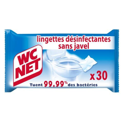 WC NET 30 Lingettes Désinfectantes Jetables Dans Les Wc 50g -J43