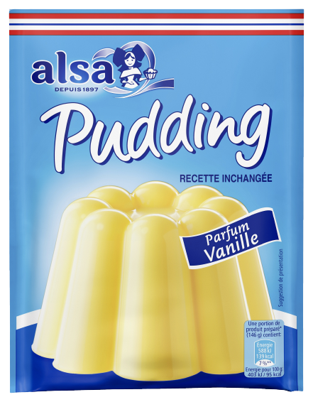ALSA Pudding parfum Vanille 3x37g