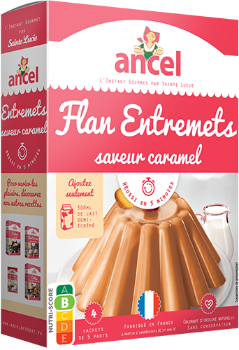 ANCEL Préparation dessert flan entremets au caramel 240g  E131
