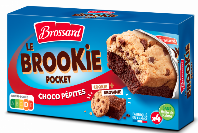 Brossard le brookie pocket choco pépites x4 184g DLUO 22/01/24 -A42