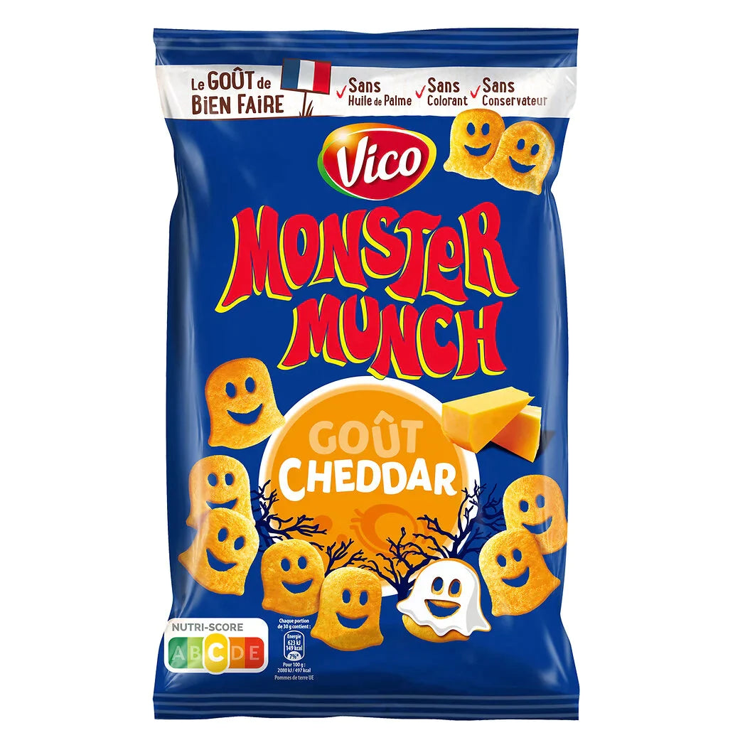 VICO Monster Munch Goût Cheddar 85g -CH DLUO 30/12/23
