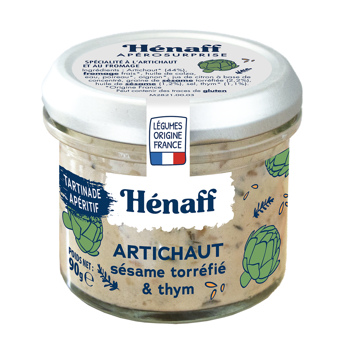 HENAFF Tartinade Artichaut sésame torréfié et thym 90 g  -I103