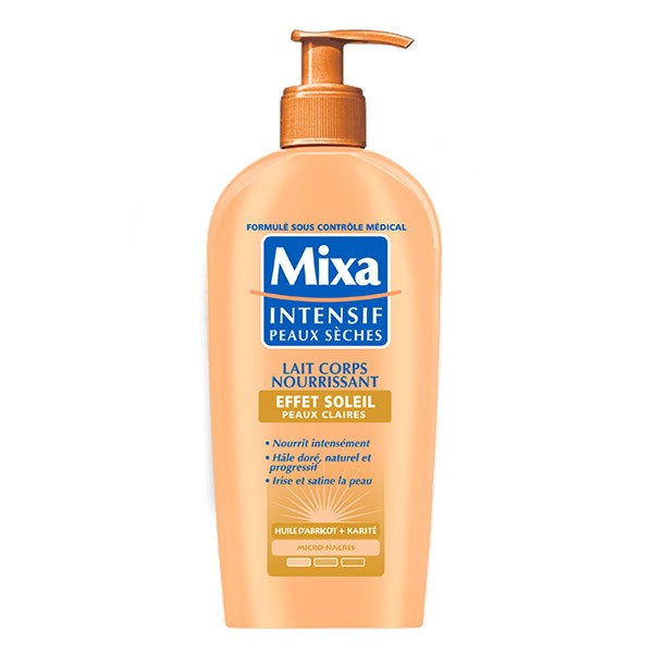 MIXA Nourishing Body Milk Apricot Oil And Shea Sun Effect For Fair Skin 250 ml J82