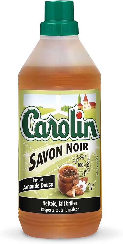 Carolin Nettoyant Ménager Savon Noir/Amande Douce 1L -k32