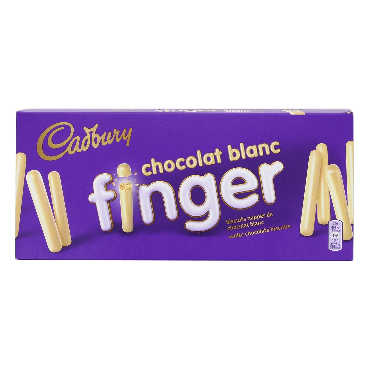 CADBURRY Biscuits au chocolat blanc finger 138g DLUO 10/02/24 - A52