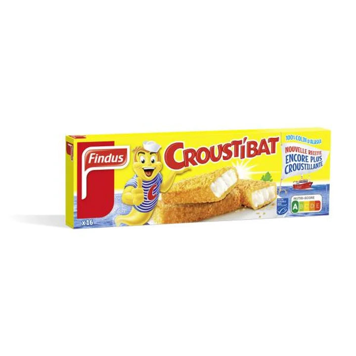 FINDUS Croustibat  Bâtonnets de filets de colin d'Alaska panés -480g — Épicerie française Montréal | Euro-Market