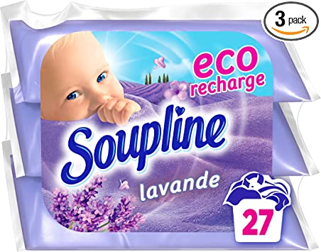 SOUPLINE Fabric softener to dilute eco refills Lavender X3 600g -J21